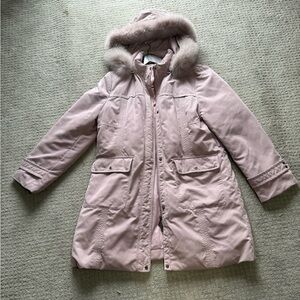 Women's Pink Hooded Coat
